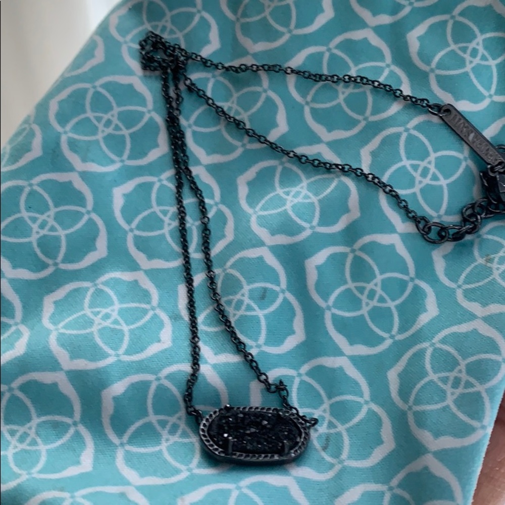 Kendra Scott Elisa in Gunmetal Black Drusy
